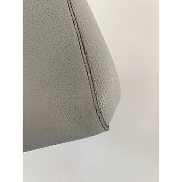 Anya Hindmarch Small Ebury Leather Tote Bag Light Blue Gray Neon Cord Handles - Picture 7 of 16